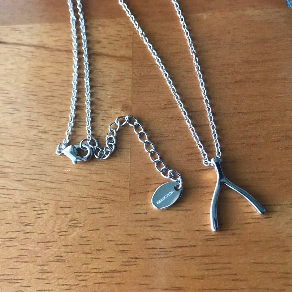 STERLING SILVER Wishbone Necklace